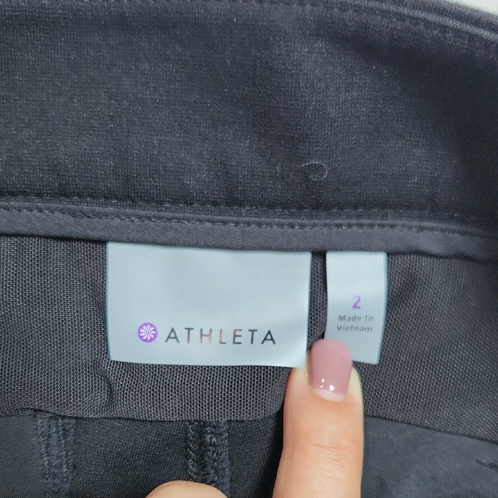 Athleta Black Moto Zip Pocket Leggings Women’s 2 - Picture 5 of 6